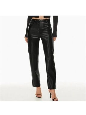 Wilfred Black Faux Leather Pants
